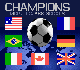 Champions World Class Soccer (Europe) (En,Fr,De,Es) Title Screen
